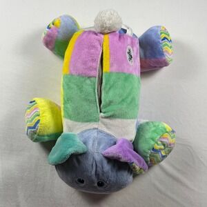 Stuffies Prancine the Hippo Multi Color Patchwork Plush 7 Secret Pockets 2014